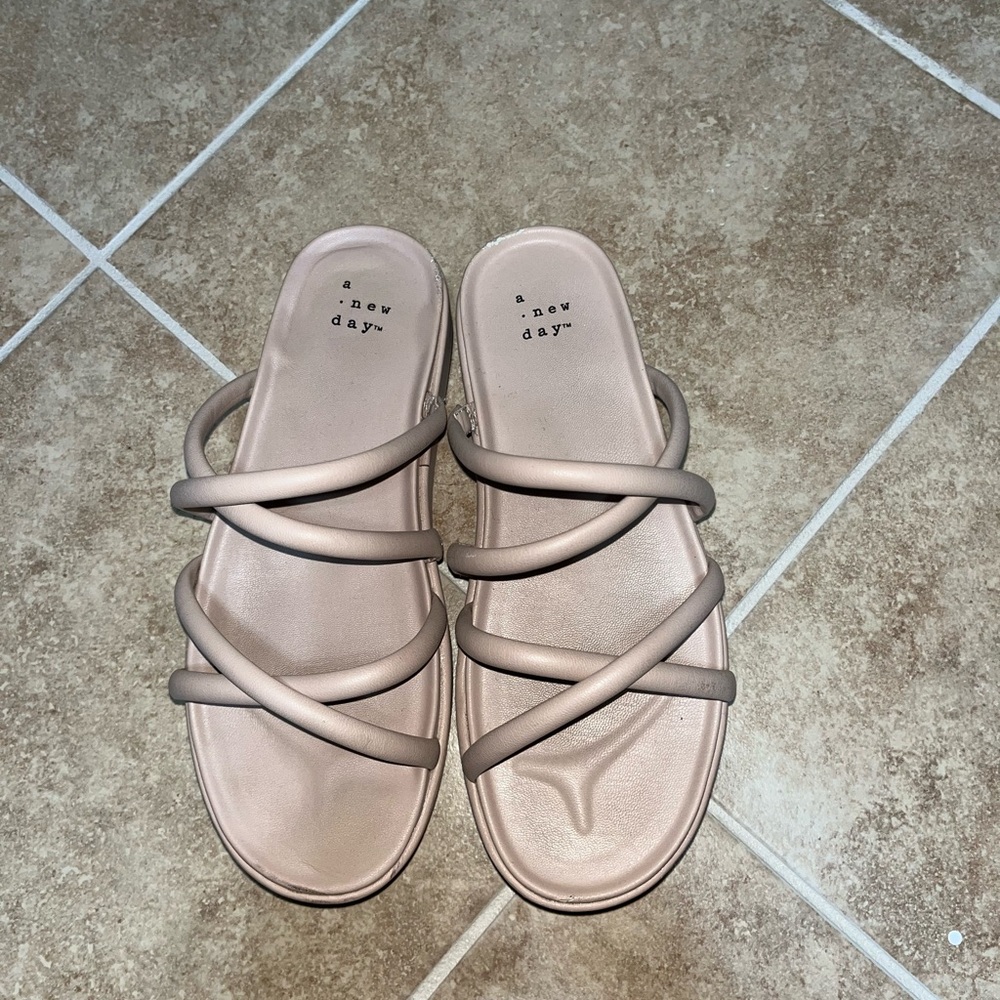 a new day Cream Sandals